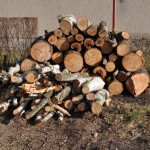 Holz gestapelt Holz gestapelt