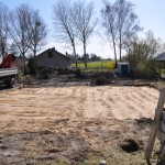 Verdichtung mit Kies für die Bodenplatte