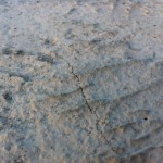Haarriss- Kleiner Riss im Beton der Decke Haarriss- Kleiner Riss im Beton der Decke