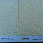 Hausfassaden-Farbmuster in gelb für unsere Aussenansicht