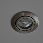Edelstahl Halogen-Spots in der Betondecke / Filigrandecke Edelstahl Halogen-Spots in der Betondecke / Filigrandecke